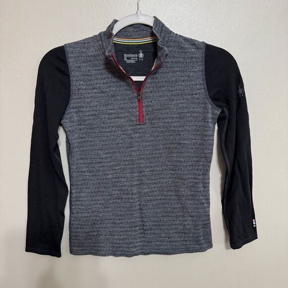 Smartwool kids 1/4 zip 100% merino wool pullover size XL - Picture 1 of 6